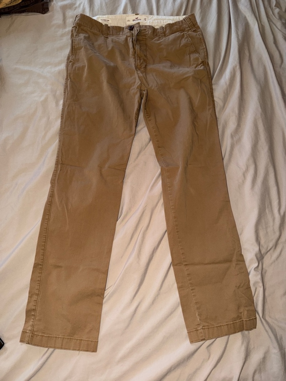 Hollister Men's Casual Straight-Leg Pants in Brown